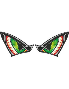 Déco moto "OEIL" de couleur Vert.