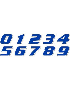 Déco moto NUMERO 3 DE COULEUR Bleu