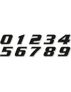 Déco moto NUMERO 7 DE COULEUR Noir