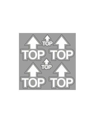 Déco moto 6 pièces "TOP" Blanc