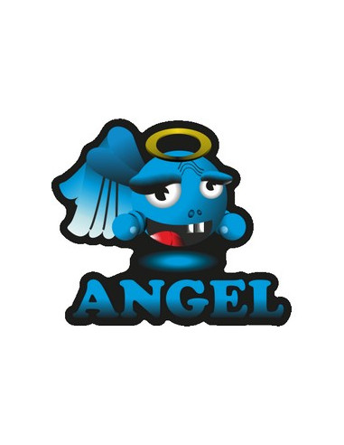 Label déco moto "ANGEL". 2 pièces.