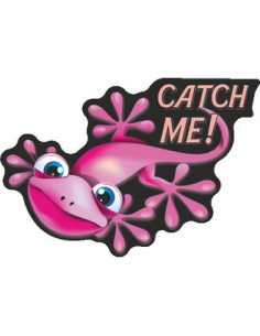 Label déco moto "LEZARD Rose". 2 pièces.