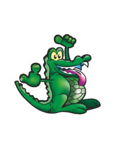 Label déco moto "CROCODILLE". 2 pièces.