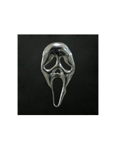Label en 3D de forme SCREAM Argent. 1 pièce.