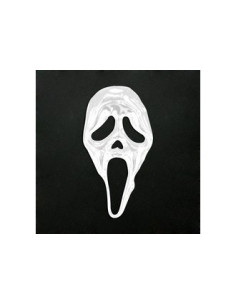 Label en 3D de forme SCREAM Blanc. 1 pièce.