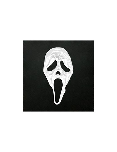 Label en 3D de forme SCREAM Blanc. 1 pièce.