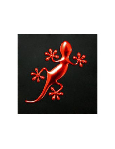 Label en 3D de forme LEZARD Rouge. 1 pièce.