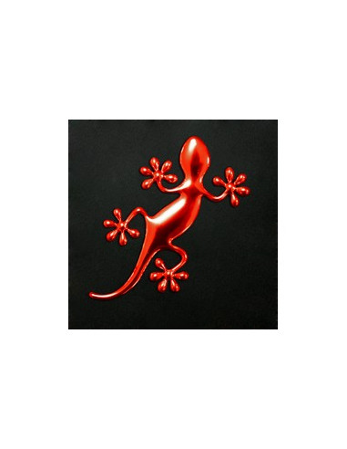 Label en 3D de forme LEZARD Rouge. 1 pièce.