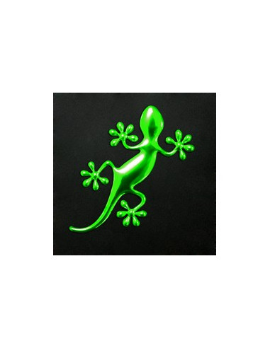 Label en 3D de forme LEZARD Vert. 1 pièce.