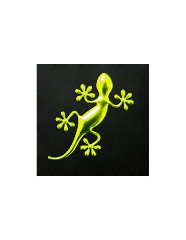 Label en 3D de forme LEZARD Jaune. 1 pièce.