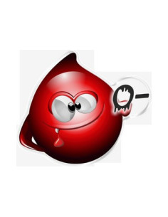 Label en 3D Groupe Sanguin : O-  Format : 54.1X46.8mm