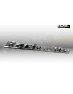 Label en 3D marqué "RACINGWAY" Chromé. 1 Pièce.