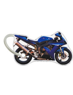 Porte-cléfs en Résine "YAMAHA R1 BLEU" Format : 40x40mm