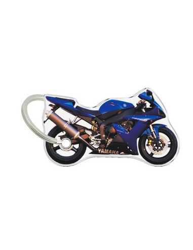 Porte-cléfs en Résine "YAMAHA R1 BLEU" Format : 40x40mm