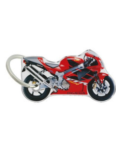 Porte-cléfs en Résine "HONDA VTR SP1 ROUGE" Format : 40x40mm