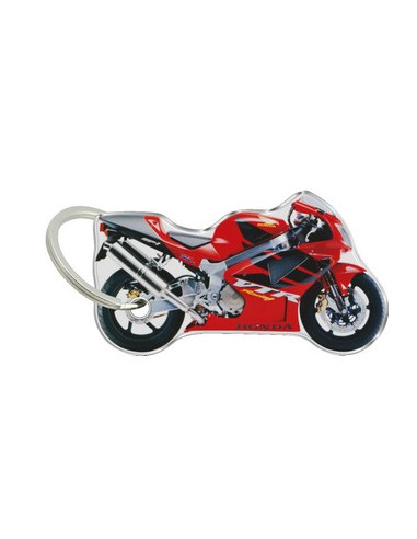 Porte-cléfs en Résine "HONDA VTR SP1 ROUGE" Format : 40x40mm