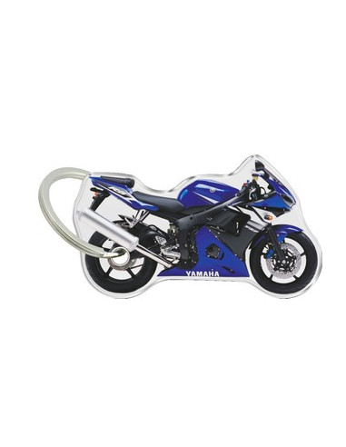 Porte-cléfs en Résine "YAMAHA R6 BLEU" Format : 40x40mm