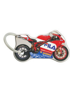 Porte-cléfs en Résine "DUCATI 999 SUPERBIKE" Format : 40x40mm