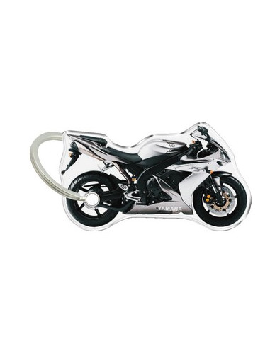 Porte-cléfs en Résine "YAMAHA R1 GRIS 2004" Format : 40x40mm