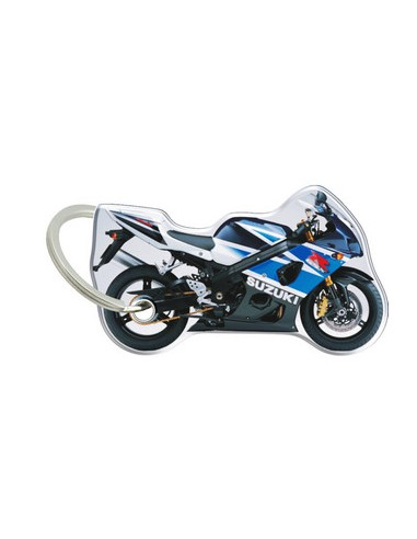 Porte-cléfs en Résine "SUZUKI GSXR 1000" Format : 40x40mm