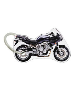Porte-cléfs en Résine "YAMAHA FAZER NOIR" Format : 40x40mm
