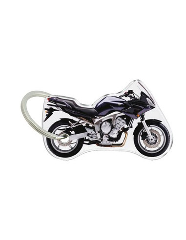 Porte-cléfs en Résine "YAMAHA FAZER NOIR" Format : 40x40mm