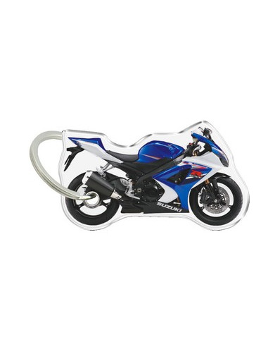 Porte-cléfs en Résine "SUZUKI GSXR 1000 2008" Format : 40x40mm