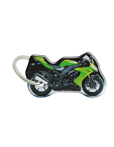 Porte-cléfs en Résine "KAWA ZX10R 2008" Format : 40x40mm