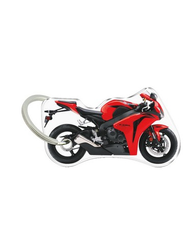 Porte-cléfs en Résine "HONDA CBR 1000 ROUGE 2008" Format : 40x40mm