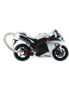 Porte-cléfs en Résine "YAMAHA R1 GRIS " Format : 40x40mm