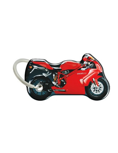 Porte-cléfs en Résine "DUCATI 999" Format : 40x40mm