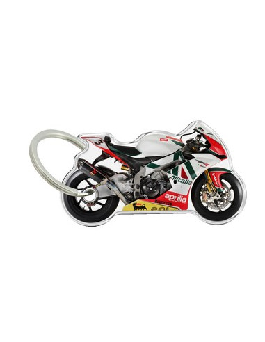 Porte-cléfs en Résine "APRILIA RSV4 MOTO GP" Format : 40x40mm