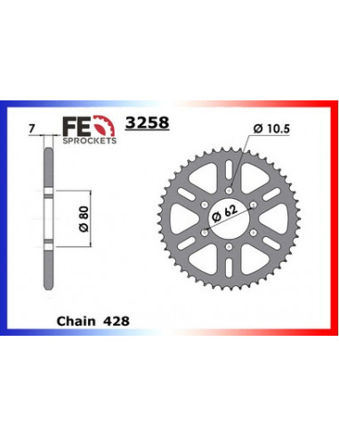 COUR AC DT125MX 50 428