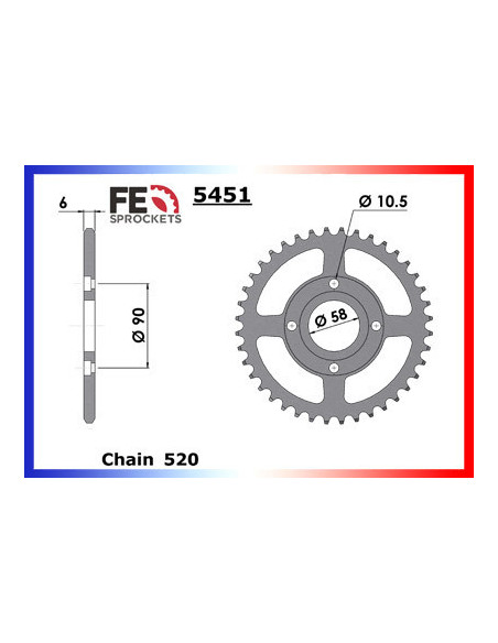 COUR AC MBX125 CM250CC 45 520