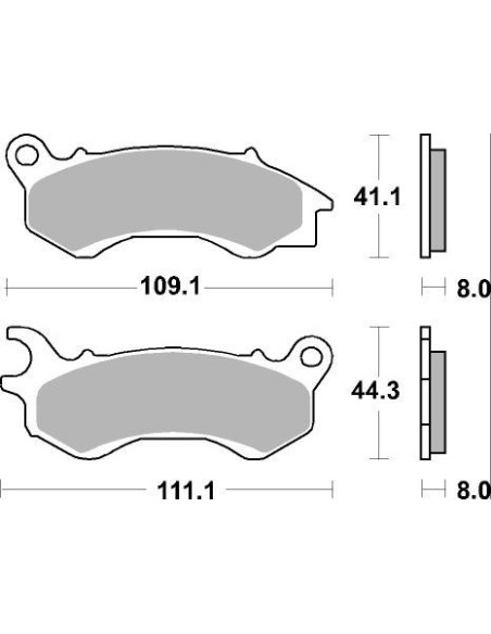 Plaquettes de frein scooter SBS Ceramic 205 HF