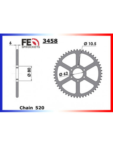 COUR AC YZ125 79 40 520