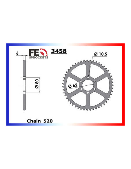 COUR AC YZ125 79 40 520