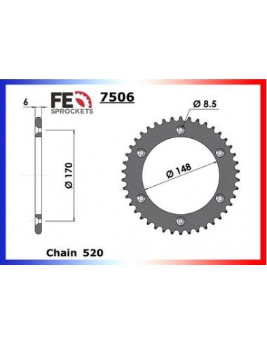 COUR AC RM250 E/F/G 40 520