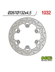 DISQUE FREIN NG BRAKE FIXE AVANT DROIT