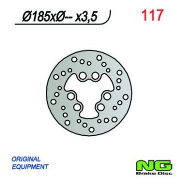 DISQUE DE FREIN NG BRAKE FIXE ARRIERE DROIT