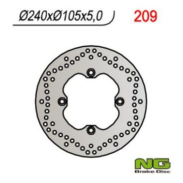 DISQUE DE FREIN NG BRAKE FIXE ARRIERE DROIT