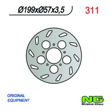 DISQUE DE FREIN NG BRAKE FIXE ARRIERE GAUCHE