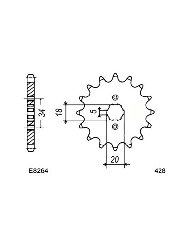 PIG HONDA CB125.K5/S 16 428