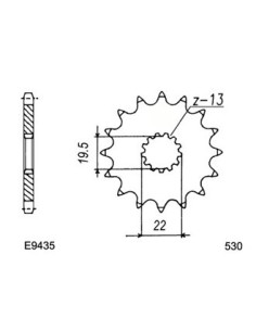 PIG SUZUKI TS250 '77/79 15 530