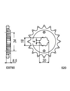 PSB HONDA CB.250 '92/96  13  520