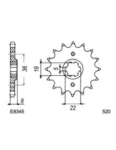 PIG HONDA XR350R '85/86 14 520