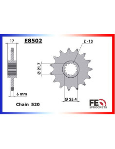 PSB HONDA CB/CBR.500 '13/20  16  520 2