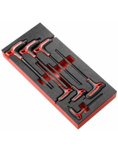Module FACOM 7 clés mâles 6 pans poignées en T