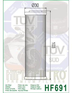 Filtre à huile HIFLOFILTRO - HF691 2