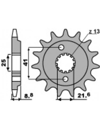 Pignon PBR acier standard 350 - 520